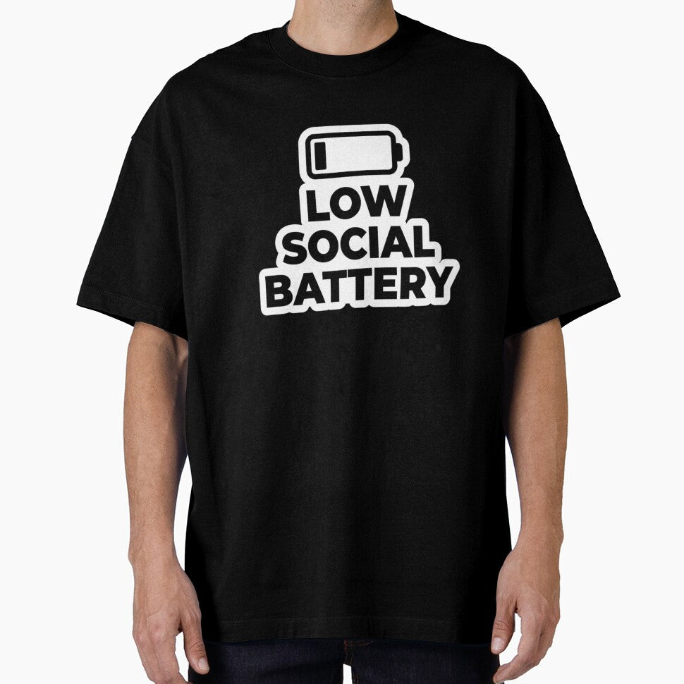 Low Social Battery Funny Introvert Sticker, Anti Social Humor, Relatable Meme Sticker by ajlaaac