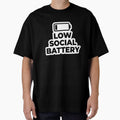 Low Social Battery Funny Introvert Sticker, Anti Social Humor, Relatable Meme Sticker by ajlaaac