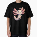 Cute Kawaii Axolotl With Hearts Pastel Fantasy Pet T-Shirt by GabrielaPeterse