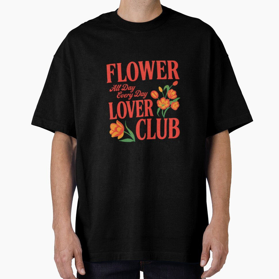 Flower Lover Club — Retro Botanical Illustration | Funny Gardener Quote Art by Colorful-Garden