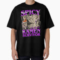 Spicy Ramen Survivor Retro Cat - Cat Ramen Bootleg Style Funny Meme by Bongocomic
