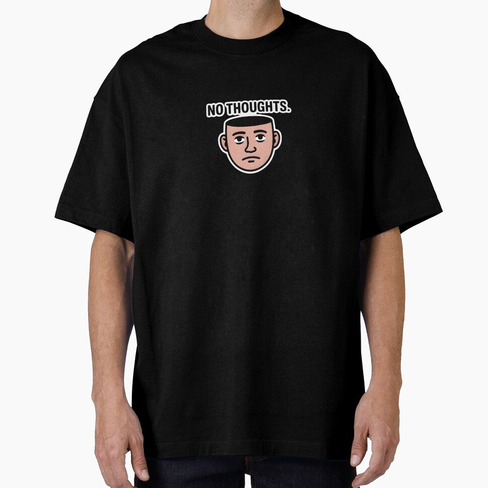 No Thoughts. Head Empty – Blank Mind Meme Minimal Face Sticker by StickerNexa
