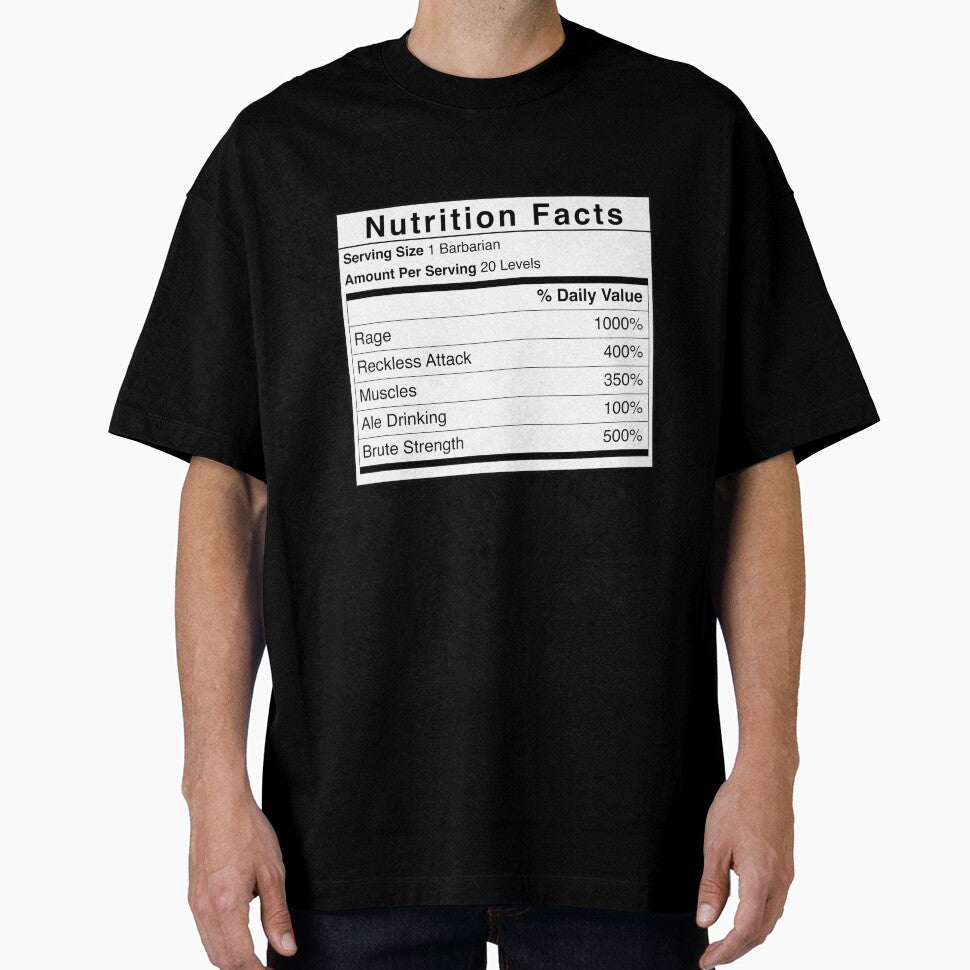 D&D Barbarian Nutrition Facts by erincrnkdesign