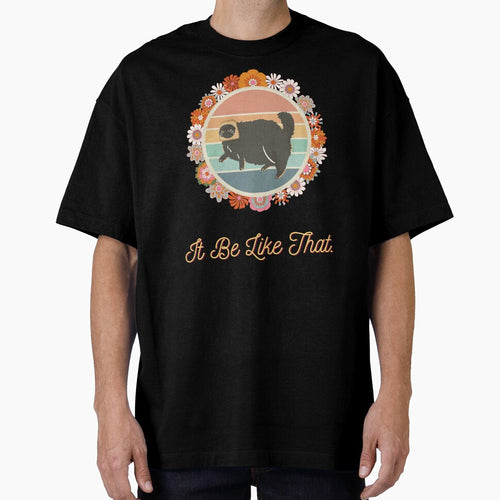 "It Be Like That"" - Bread Head Cat with Retro Vintage Sunset Hippie Flowers by RisenAgain - Quantum BrainGlitch | Designs