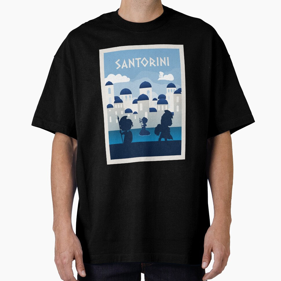 Santorini - Board Games - Minimalist Travel Poster Style - Board Game Art by MeepleDesign