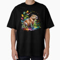 Cute watercolor vibrant rinbow capybara by Ann Miu Deluxe