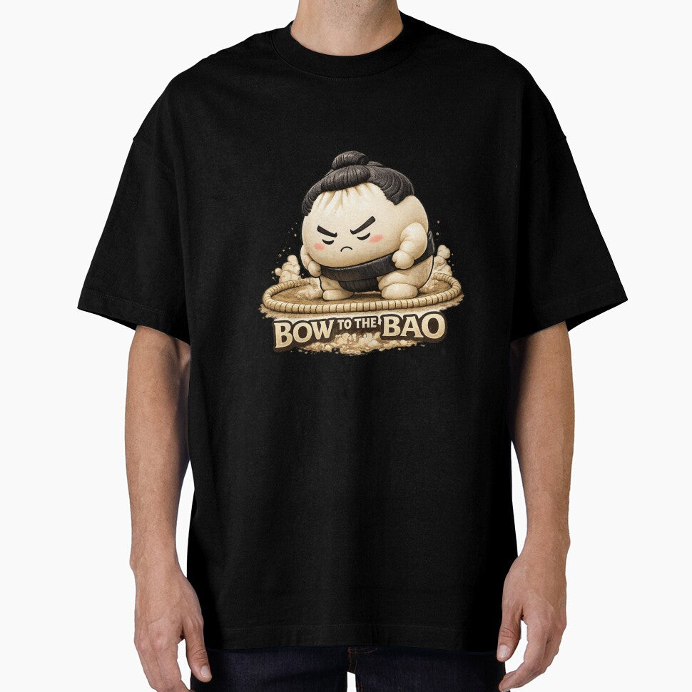 Bow to the Bao – Sumo Bao Bun Cute Food Cartoon by Kevin Shearer