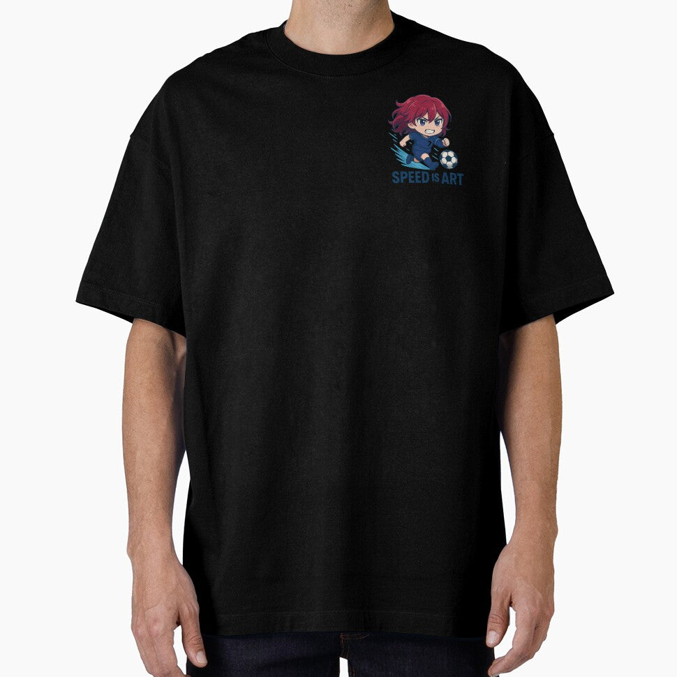 ⚡ Speed Is Art – Chibi Soccer Prodigy Sticker / Shirt / Poster by Lyan ID