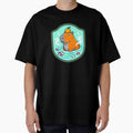 Cute Capybara Onsen Hot Spring Retro Badge by Oommen Studio