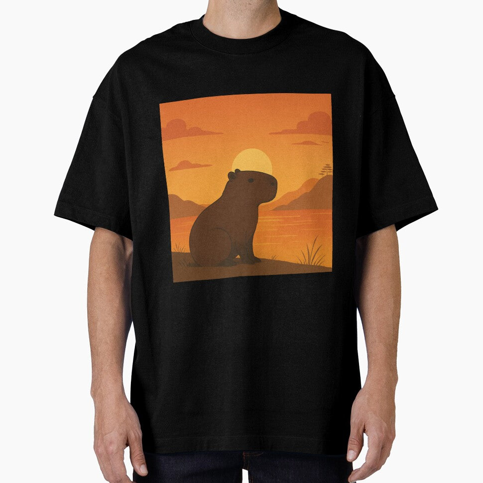 Capybara Sunset Vibes – Peaceful & Majestic by Capybarastore_77