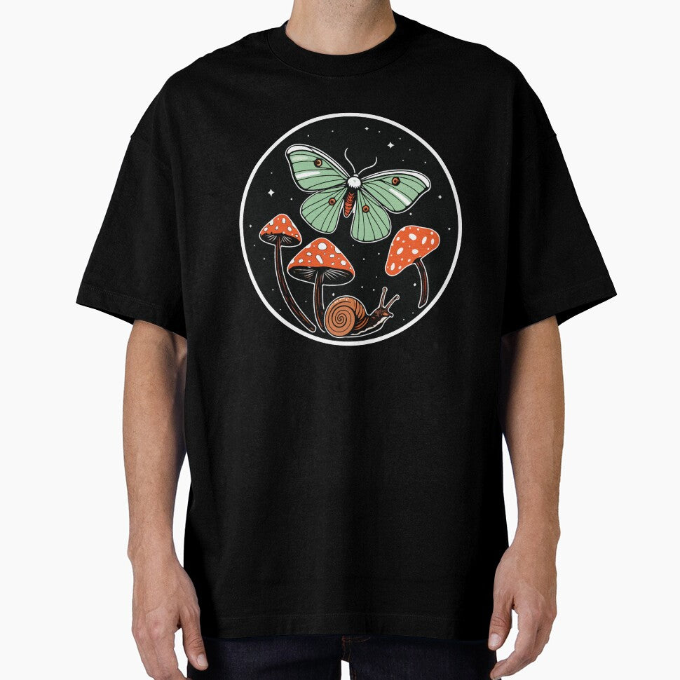 Mystical Moth with Mushrooms and Snail by BrownHorse90s