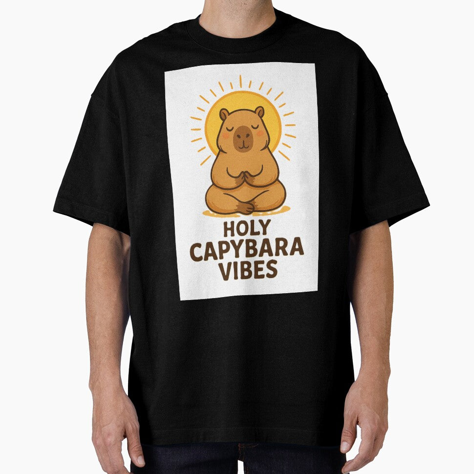 Holy Capybara Vibes – Cute Meditating Capybara by Colorflare