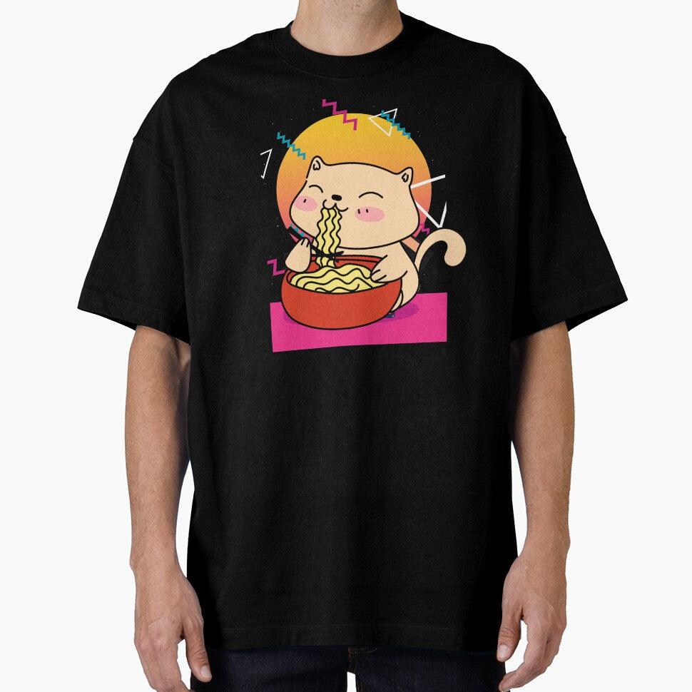 80's Cat Loves Ramen by Windmill Wildflowers