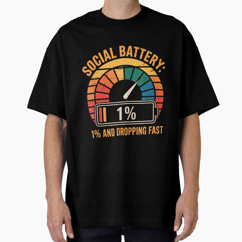 Low Social Battery - Funny Introvert Energy Design by JohnVBurks