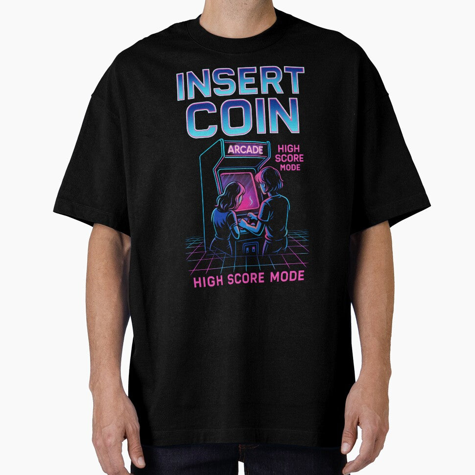 Insert Coin Retro Arcade "High Score Mode" Gamer Design. by The-T-In-Retro