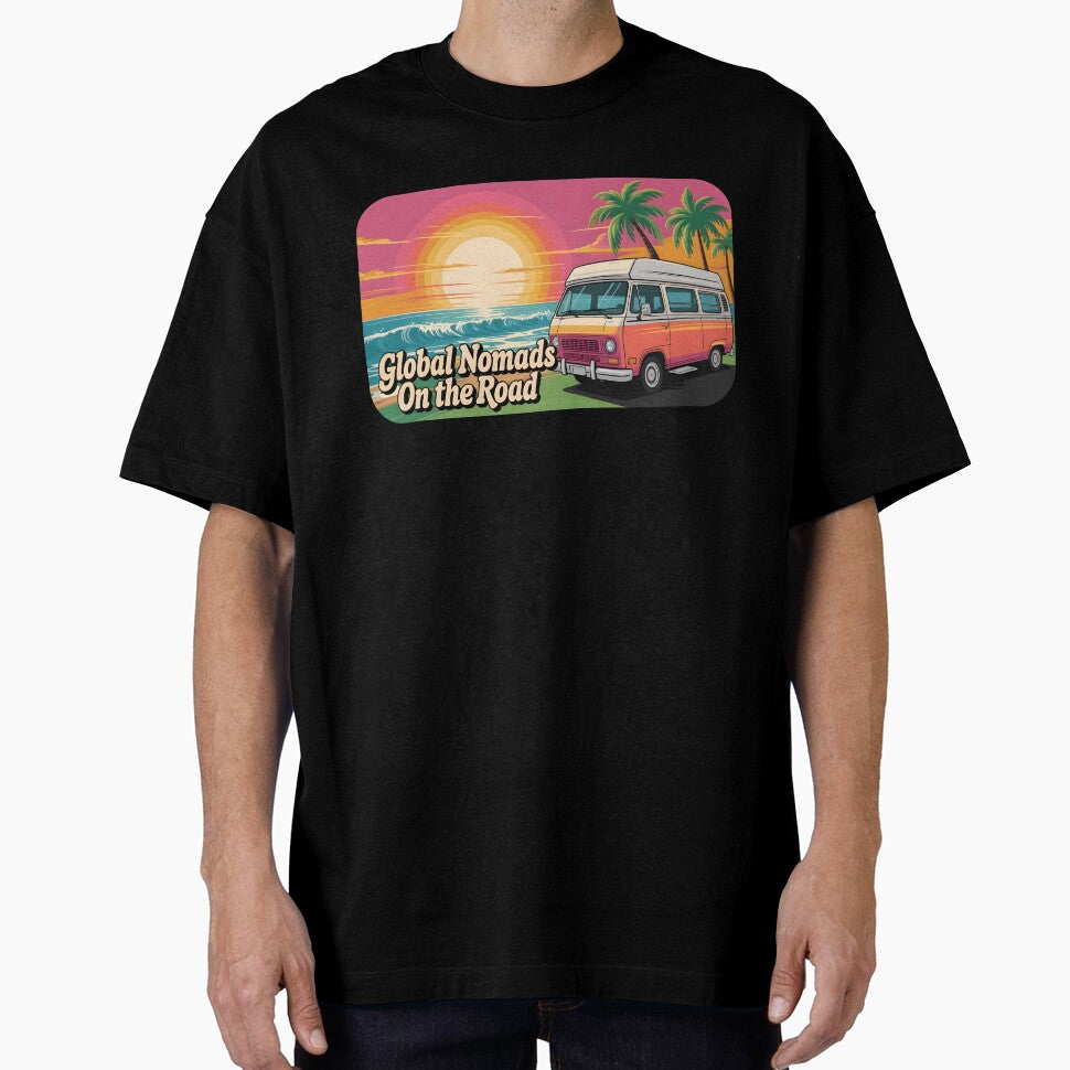 Global Nomads on the Road – Van Life Adventure Art by 404wearpl