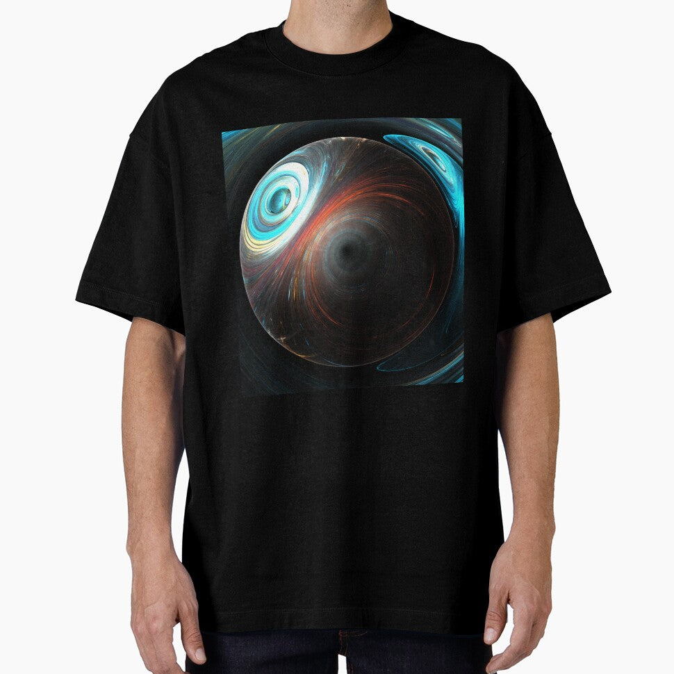 Galaxy Approaches A Black Hole - Space Art - Geometric Art by ThatKrisGuy