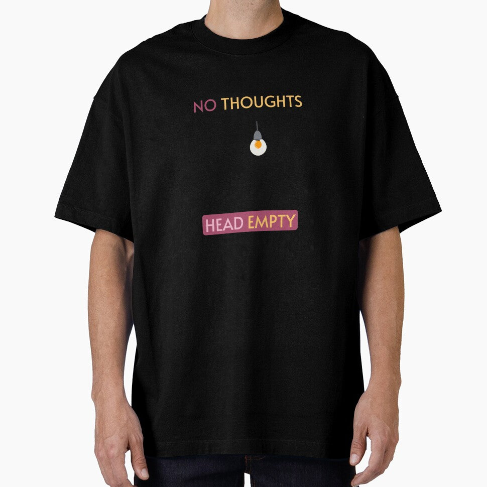 No Thoughts Head Empty – Minimal Funny Quote Design by Giota29