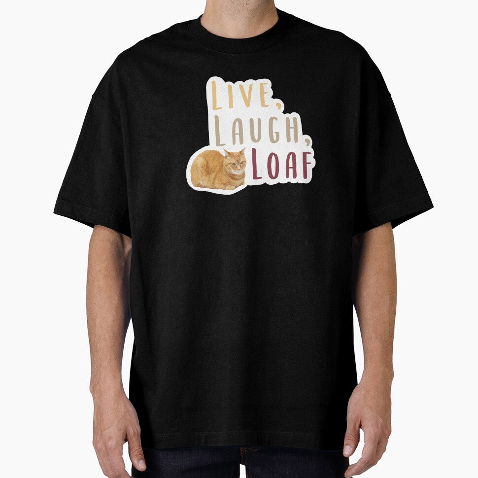 Live laugh loaf cat print by Jenna Heath