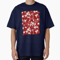 Red and white cherry blossom pattern by adenaJ