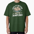 Life Is Better with Dumplings – Cute Kawaii Dumpling Bowl by EmeraldeaArt