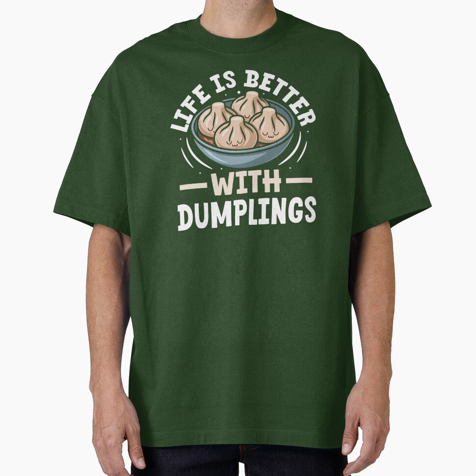 Life Is Better with Dumplings – Cute Kawaii Dumpling Bowl by EmeraldeaArt