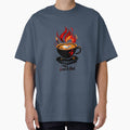 Love It Hot Coffee Logo | Mechanical Steam Gears Flame Cup Barista Design 01 by Shift-Bloom