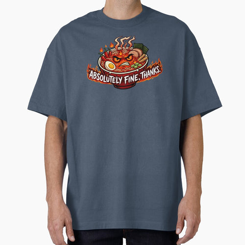 Absolutely Fine Flaming Hot Ramen Sarcastic Humour by Jaroslaw-S