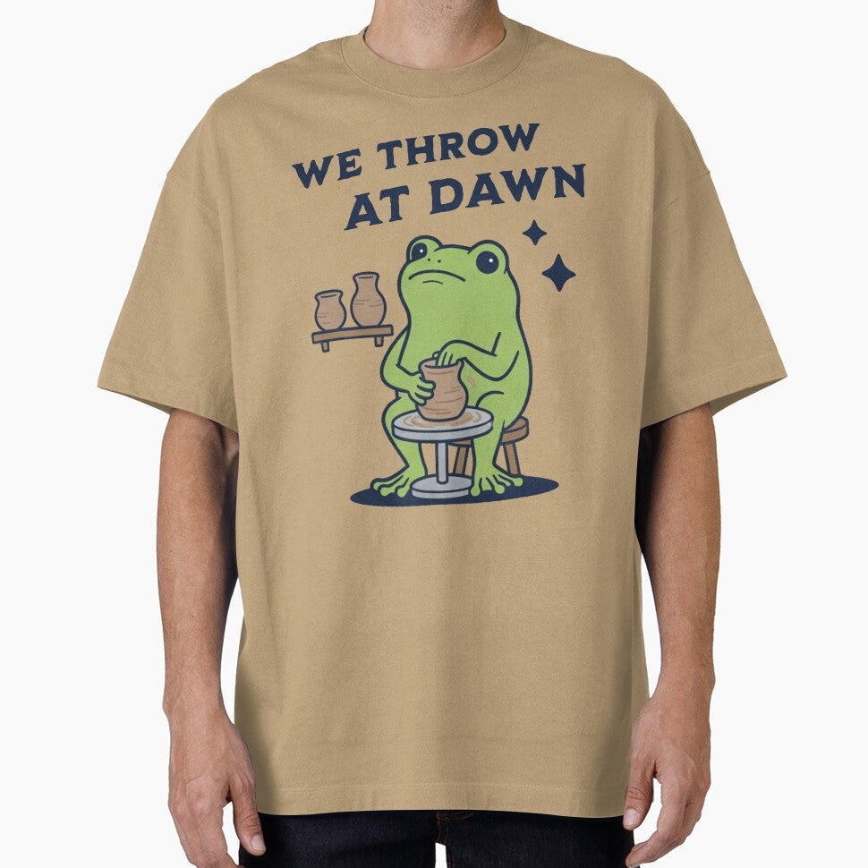 We Throw At Dawn Funny Frog Pottery Artist by d247