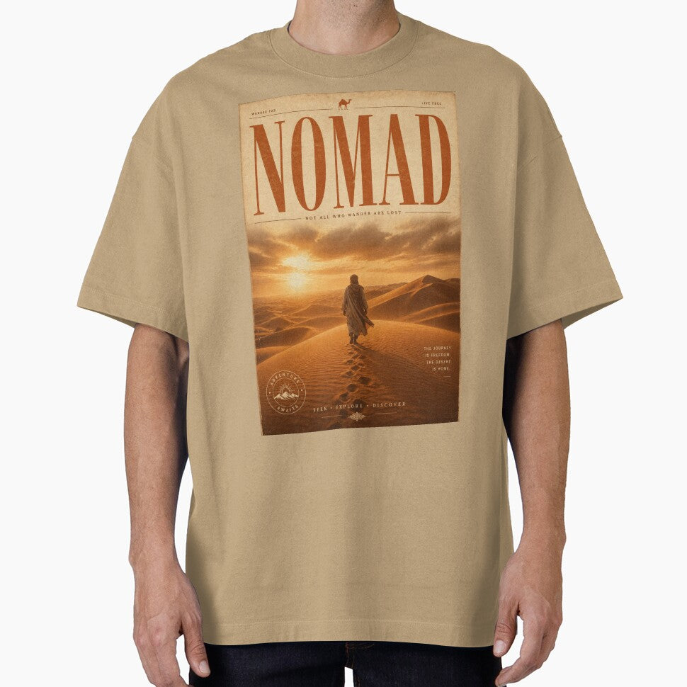 NOMAD – Luxury Desert Travel Poster | Sahara Wall Art | Vintage Adventure Editorial Print by Watchyyy