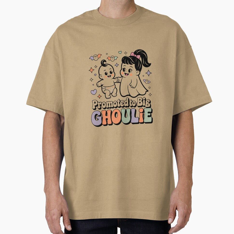 Promoted to Big Ghoulie Cute Halloween Big Sister Shirt by Raw Tigers