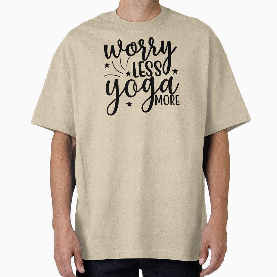 Yoga Saying Worry Less Yoga More Motivational Quote by SoccaTamam