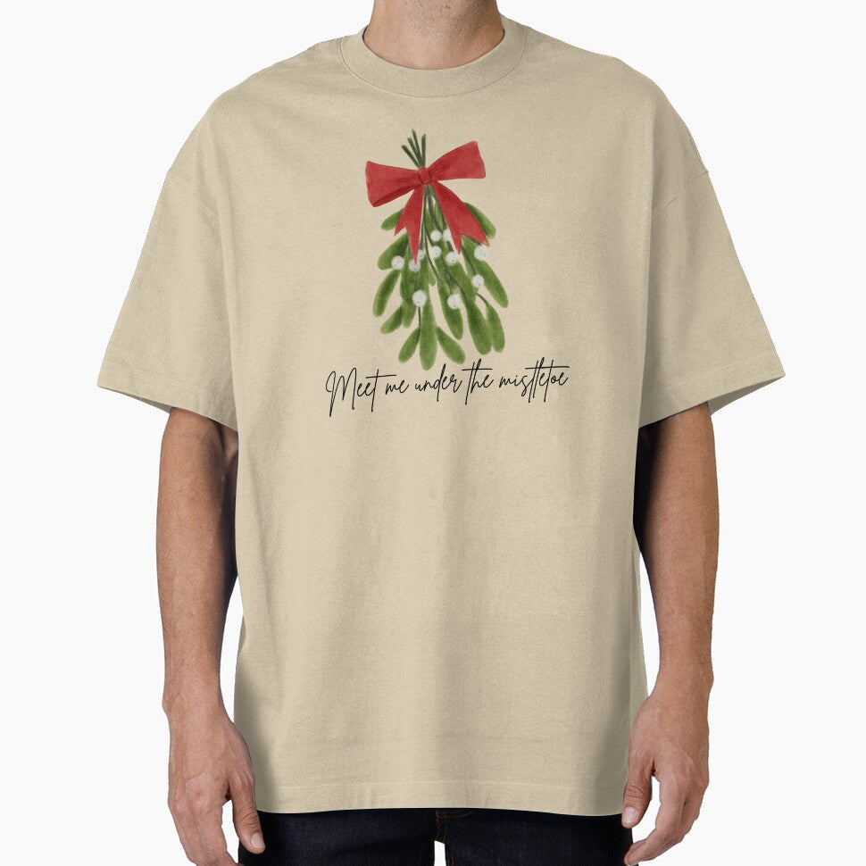 Meet Me Under The Mistletoe - Aesthetic - Cozy - Christmas Design by PureJoyPrints