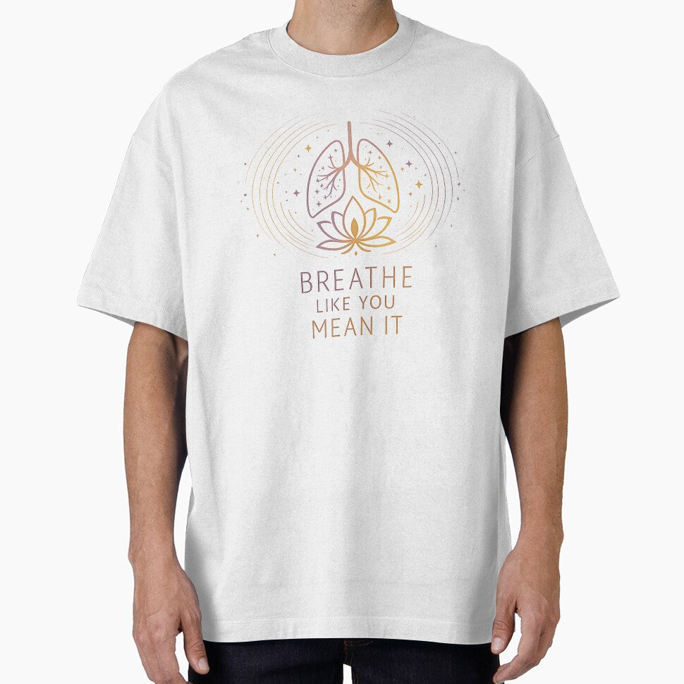 Breathe Like You Mean It – Mindful Breathing Lotus Design by warlistop