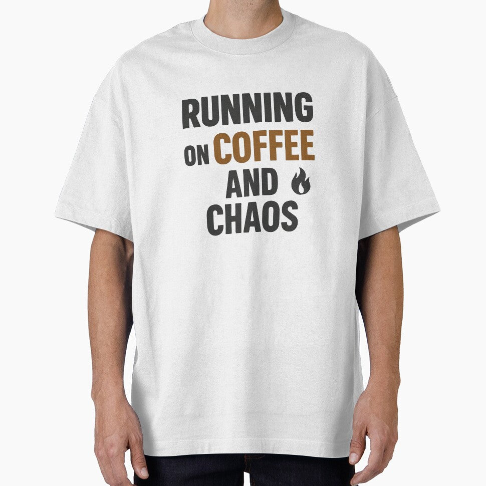 Running on Coffee and Chaos – Funny Quote for Coffee Lovers by StudioBy-ColorNest