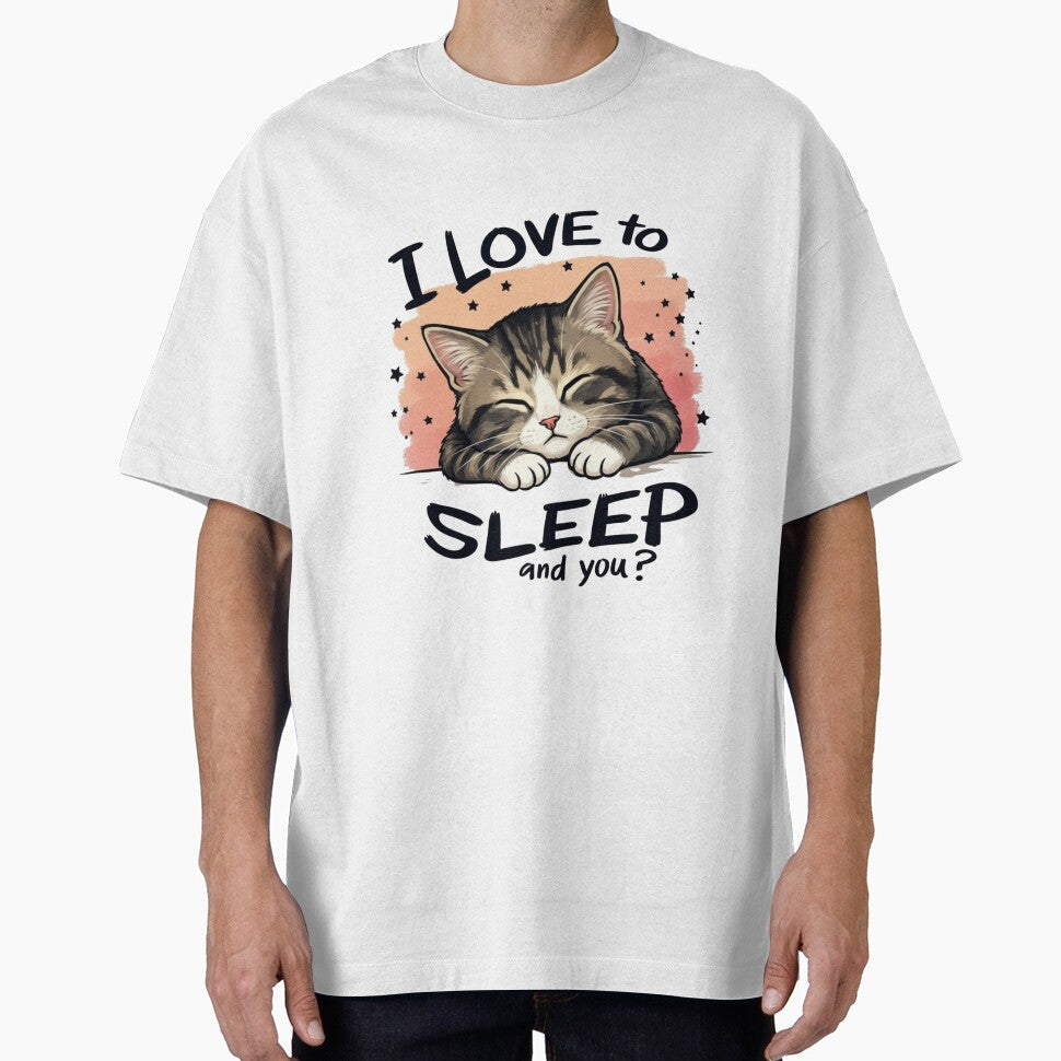 I Love to Sleep - Cute Sleepy Cat by rjjvstudio26