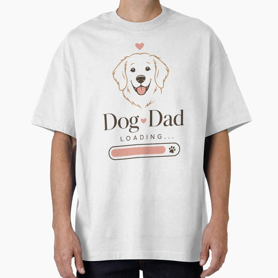 Minimalist Dog Dad Loading Golden Retriever Kawaii Laptop Skin Sticker by Ashley critters