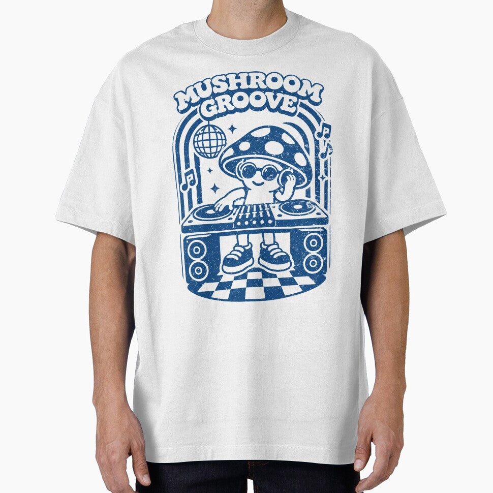 Mushroom Groove DJ Retro Music Vibes by CamaleonDesigns