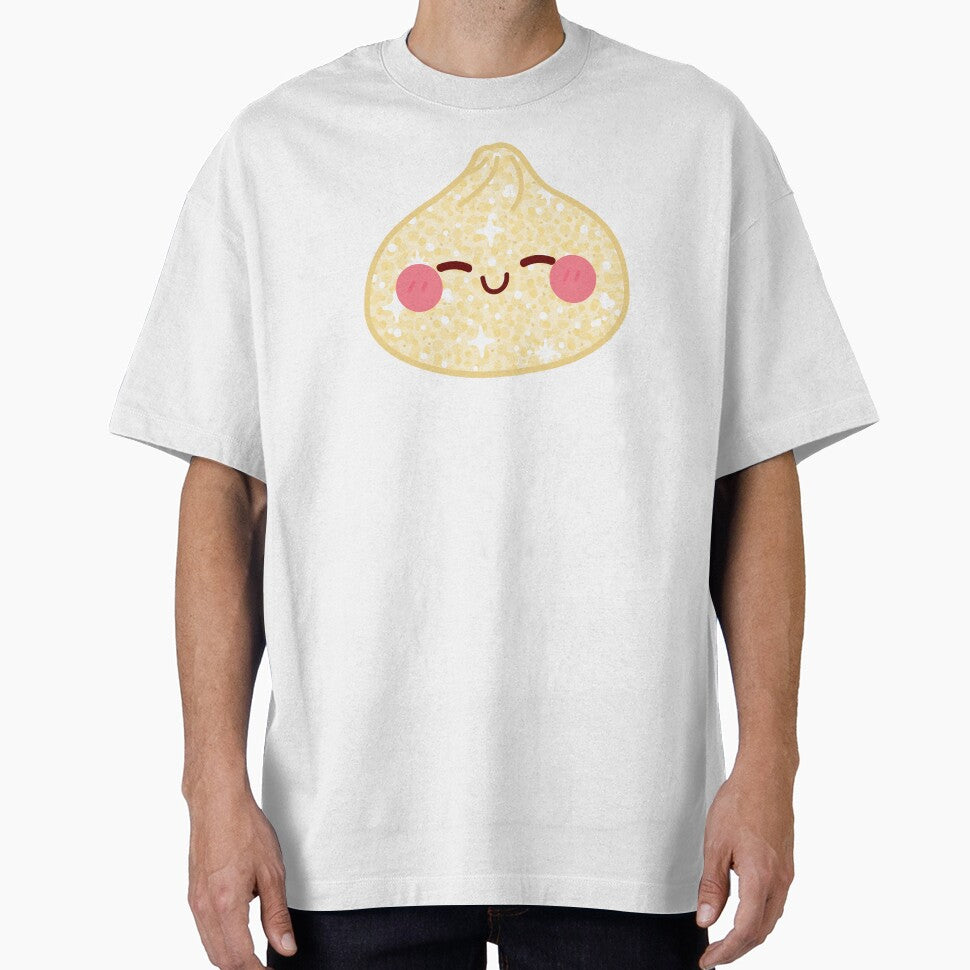 Kawaii Light yellow Golden Glitter Squishy Dumpling – Cute Food Character Design by EmeraldeaArt