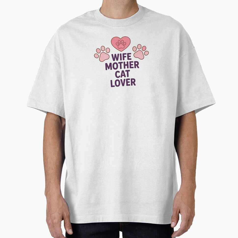 Wife Mother Cat Lover Shirt, Cat Mom Gift, Funny Cat Lover Tee, Pet Lover Gift for Women by Cool-cat-art
