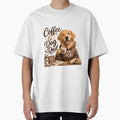 Cozy Coffee Golden Retriever Dog Dad Morning Kawaii T-Shirt by Ashley critters
