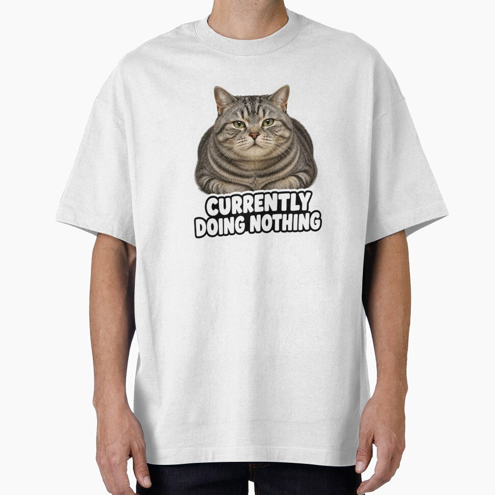 Currently Doing Nothing Funny Lazy Cat Meme by MoodyMeows