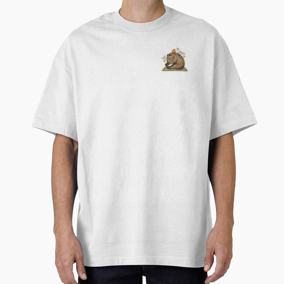 Yoga Capybara Seated Forward Bend - Cute Japanese Sticker Art by ORI-ginal Weirdos: The Weirdly Wonderful Crew
