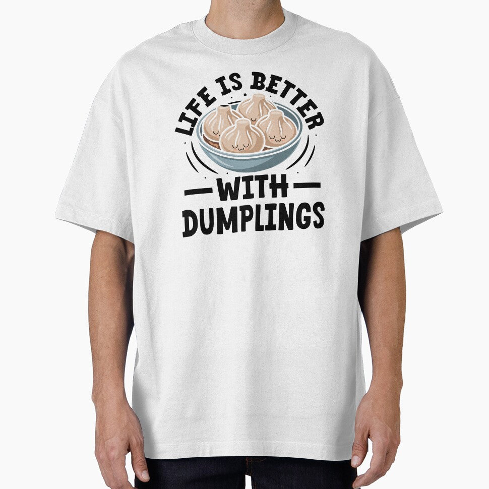 Life Is Better with Dumplings – Cute Kawaii Bowl by EmeraldeaArt