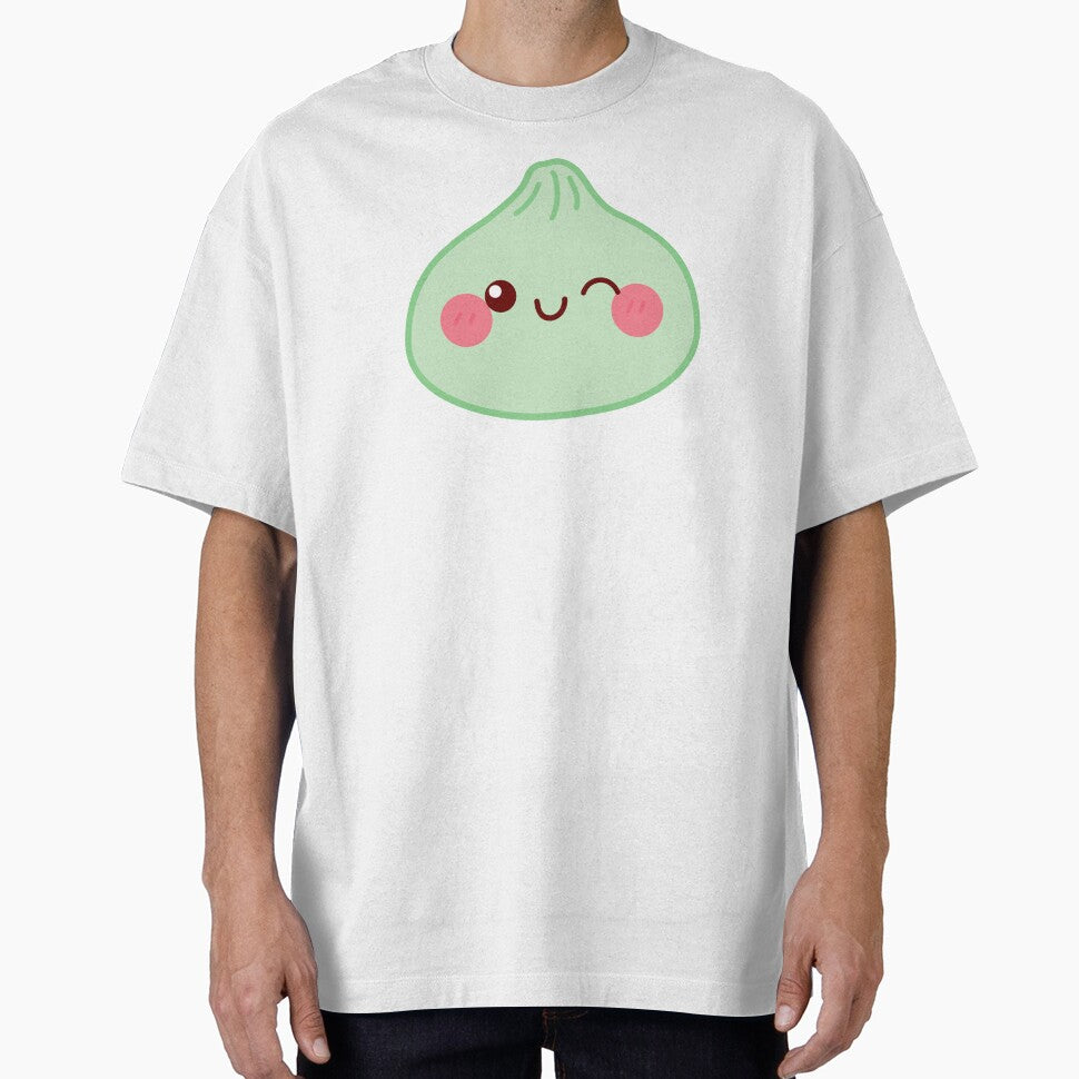 Green squishy Dumpling – Cute Kawaii Food Character Design by EmeraldeaArt