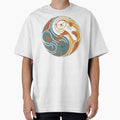 Boho Minimalist Sea Otters Yin Yang Water Flow by Arc2020