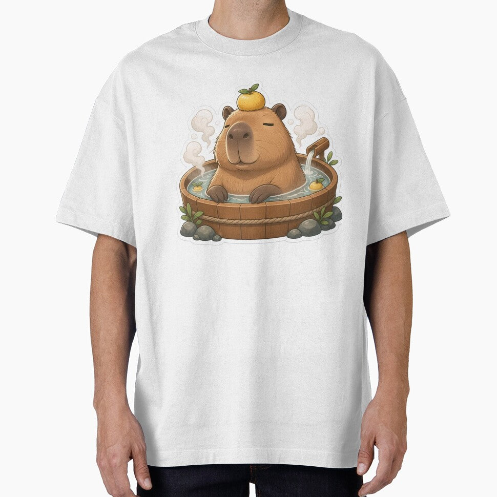 Capybara Hot Spring Zen Cute Animal by StickyGuys