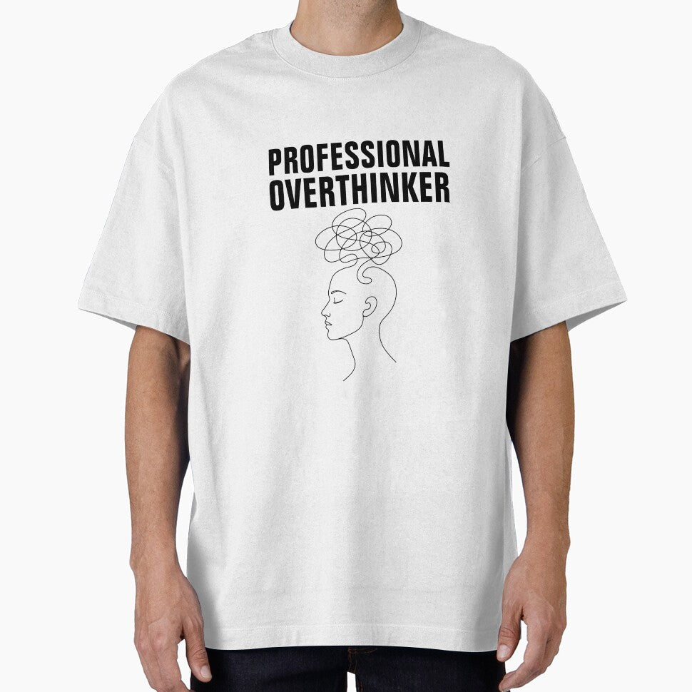 Professional Overthinker Funny Line Art Design by Art JSMY