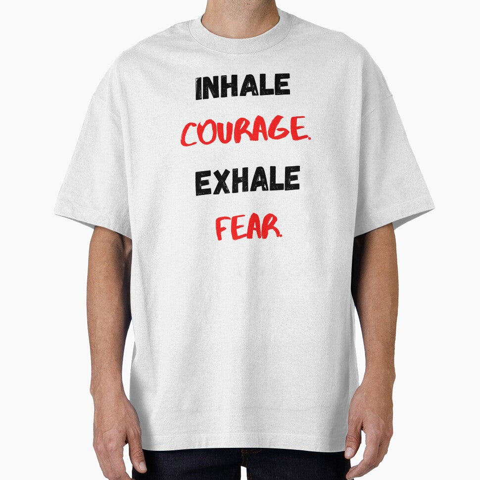 Motivational Quote, Inhale Courage Exhale Fear by Salman Hino