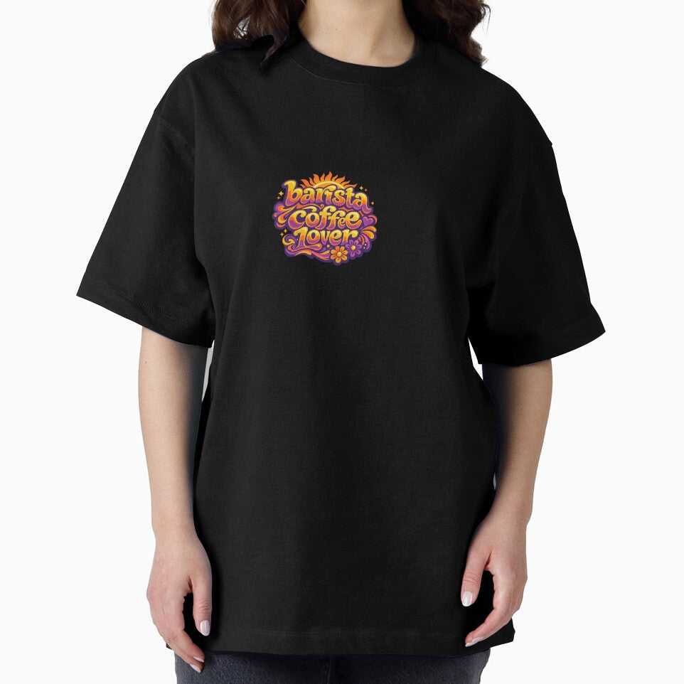 Barista Coffee Lover | Retro Groovy Cafe Design by BinAlgoPix
